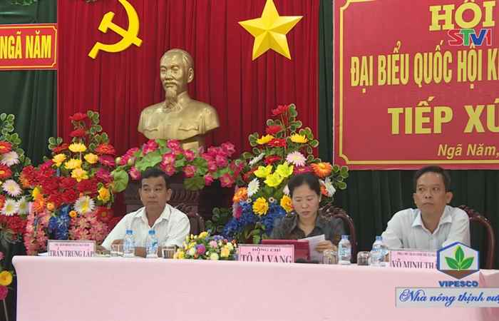 Đoàn đại biểu Quốc hội tỉnh Sóc Trăng tiếp xúc cử tri thị xã Ngã Năm