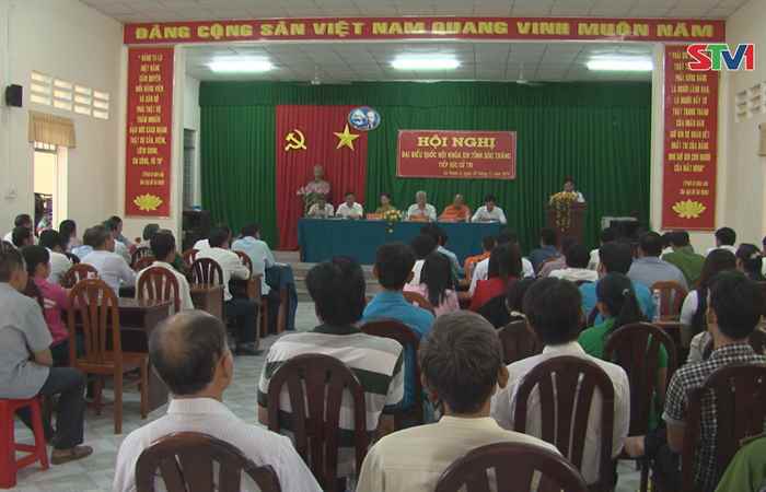Đoàn Đại biểu Quốc hội tỉnh Sóc Trăng tiếp xúc cử tri xã An Thạnh 2, huyện Cù Lao Dung