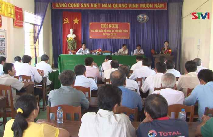 Đoàn ĐBQH Sóc Trăng   tiếp xúc cử tri xã Thạnh Trị huyện Thạnh Trị