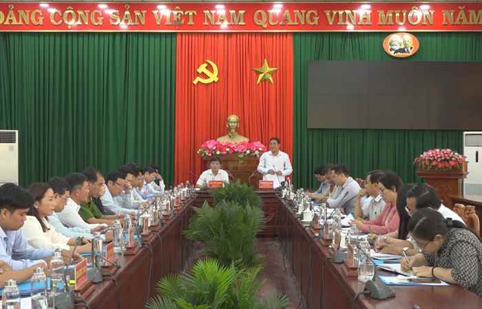 Đoàn kiểm tra của Ban thường vụ Tỉnh ủy làm việc với huyện Trần Đề về thực hiện Kết luận số 80 của Bộ Chính trị