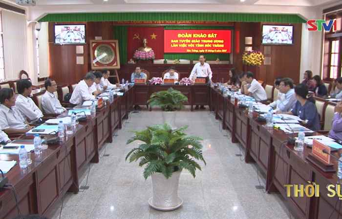 Đoàn kiểm tra, khảo sát của Ban Tuyên giáo Trung ương làm việc với Sóc Trăng