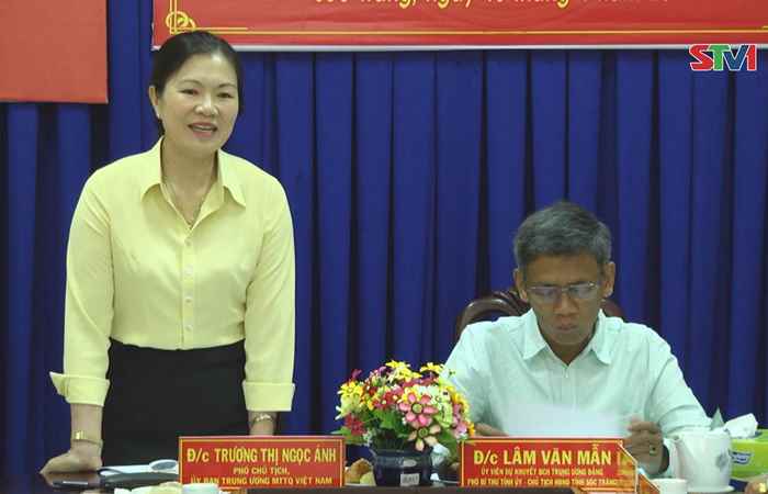 Đoàn Ủy ban Trung ương  MTTQ Việt Nam làm việc tại Sóc Trăng
