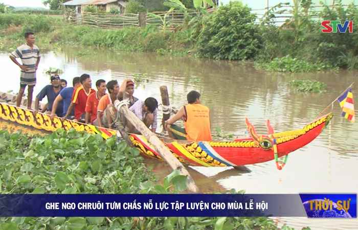 Ghe Ngo Chruôi Tưm Chắs nỗ lực tập luyện cho mùa lễ hội