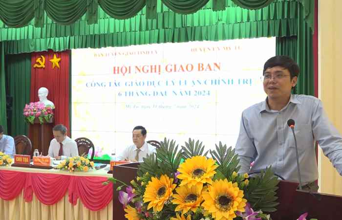 Mỹ Tú: Ban Tuyên giáo Tỉnh uỷ Sóc Trăng giao ban công tác giáo dục lý luận chính trị 6 tháng đầu năm 2024
