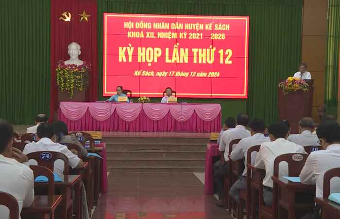 Hội đồng nhân dân huyện Kế Sách khóa XII tổ chức kỳ họp thứ 12