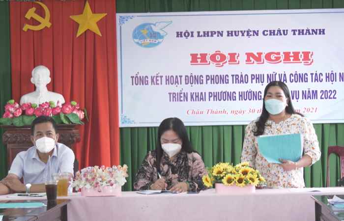 Hội LHPN huyện Châu Thành tổng kết hoạt động phong trào Phụ nữ và công tác Hội năm 2021