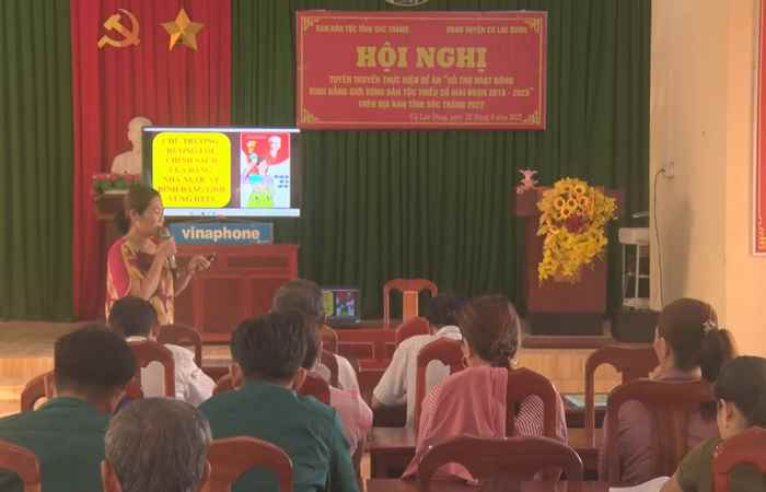 Sóc Trăng: Ban Dân tộc tuyên truyền “Hỗ trợ hoạt động bình đẳng giới vùng dân tộc thiểu số giai đoạn 2018-2022”