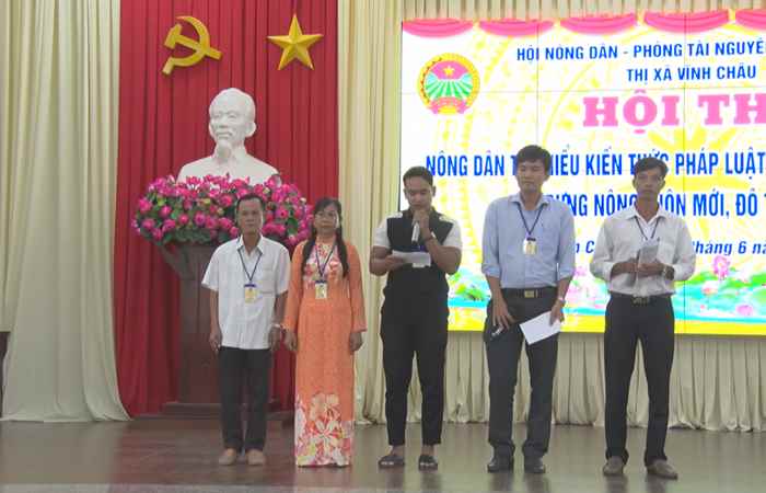 Vĩnh Châu: Hội thi “Nông dân tìm hiểu kiến thức pháp luật về bảo vệ môi trường, xây dựng Nông thôn mới - Đô thị văn minh”