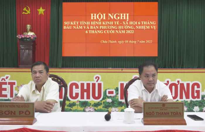 Châu Thành đánh giá tình hình kinh tế-xã hội 6 tháng đầu năm 2022