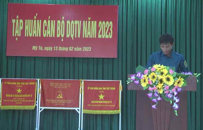 Huyện Mỹ Tú tập huấn cho cán bộ Dân quân tự vệ  