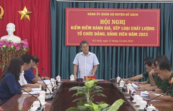 Kế Sách: Đảng ủy quân sự kiểm điểm tập thể, cá nhân năm 2023