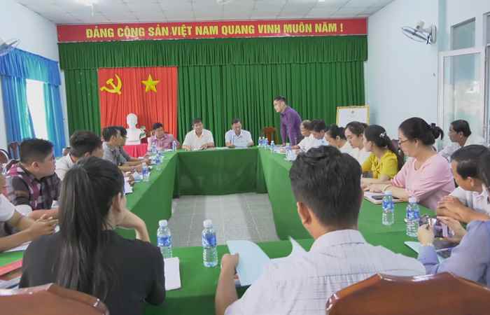 Huyện Kế Sách kiểm tra công tác Chuyển đổi số tại xã Nhơn Mỹ