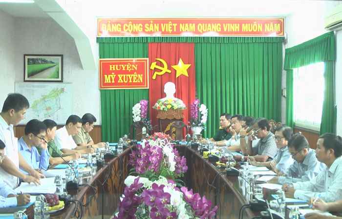 Kiểm tra công tác Phòng, chống thiên tai và Tìm kiếm cứu nạn tại huyện Mỹ Xuyên