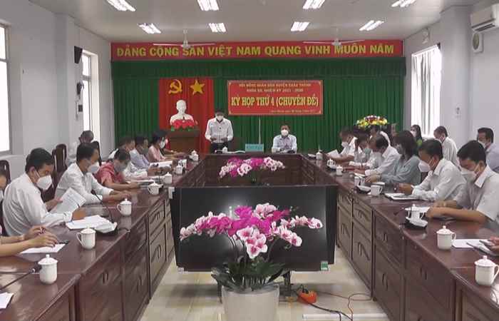 Kỳ họp thứ 4, HĐND huyện Châu Thành nhiệm kỳ 2021- 2026 thống nhất thông qua các Nghị quyết