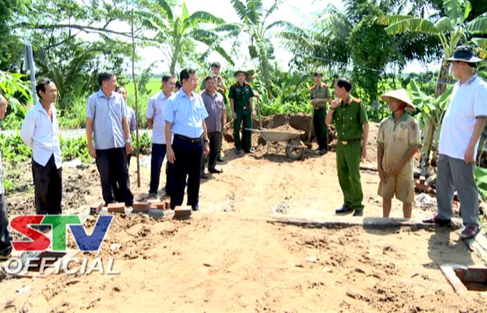 Công an tỉnh Sóc Trăng kiểm tra tiến độ xây dựng nhà ở cho hộ nghèo tại huyện Kế Sách, Mỹ Tú và Châu Thành