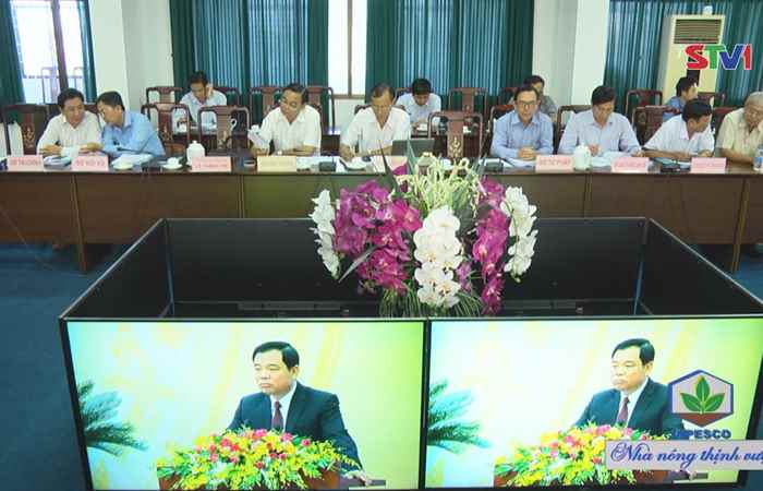 Lãnh  đạo tỉnh Sóc Trăng dự họp trực tuyến với Chính phủ triển khai nhiệm vụ phát triển KT-XH và dự toán ngân sách Nhà nước năm 2018.