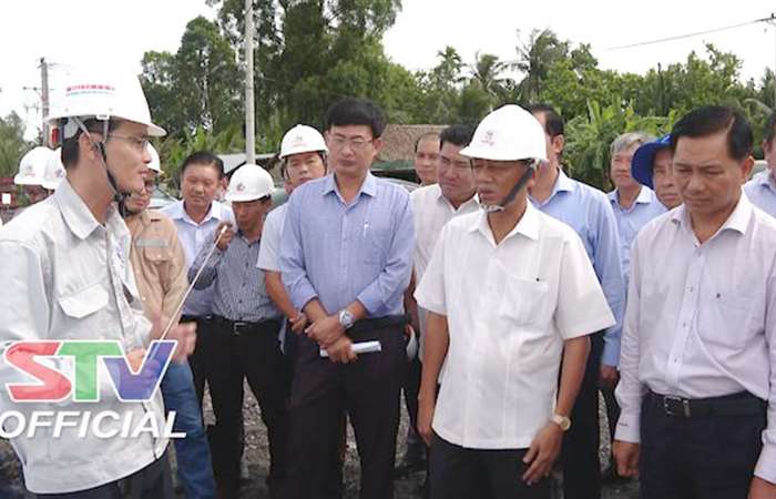 Bí thư Tỉnh uỷ Sóc Trăng kiểm tra, đôn đốc tiến độ thi công Dự án cao tốc