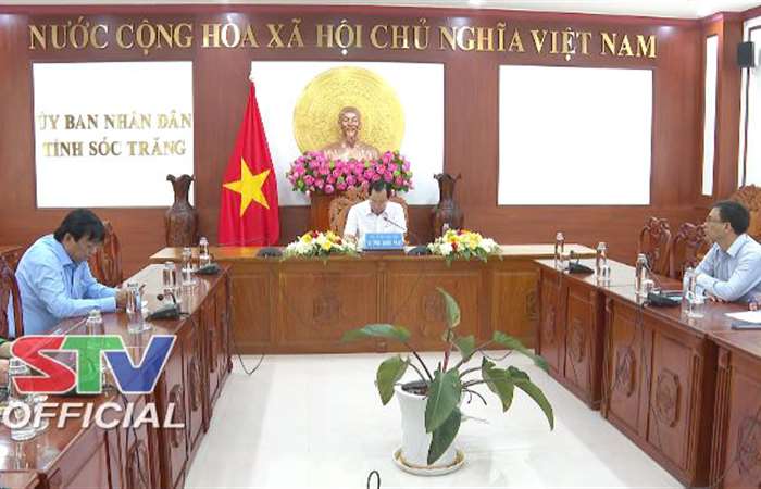 Lãnh đạo UBND tỉnh nghe báo cáo đề xuất của Công ty TNHH Techpal Sóc Trăng