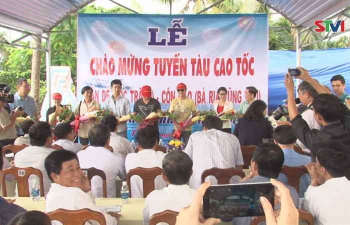 Lễ chào mừng tuyến tàu khách du lịch đầu tiên từ Trần Đề đi Côn Đảo 14-07-2017