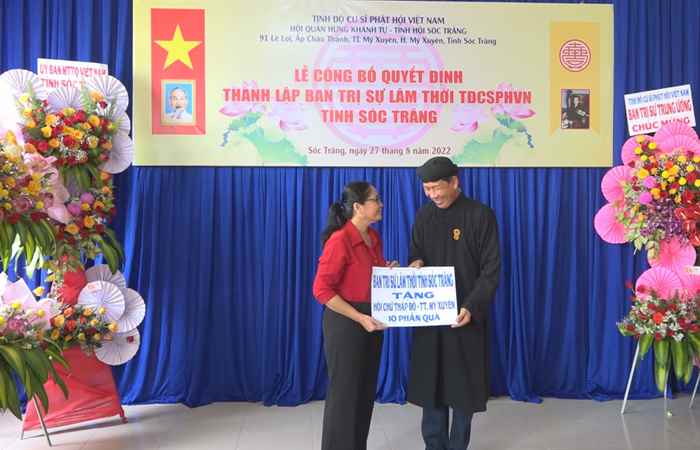 Công bố Quyết định thành lập Ban Trị sự lâm thời Tịnh độ cư sĩ Phật hội Việt Nam tỉnh Sóc Trăng