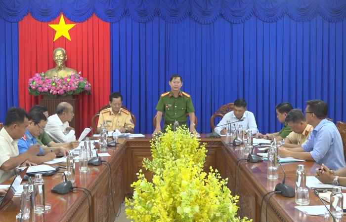 Ban ATGT tỉnh Sóc Trăng kiểm tra công tác này tại huyện Long Phú