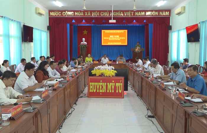  UBND huyện Mỹ Tú họp thành viên mở rộng tháng 2 năm 2024
