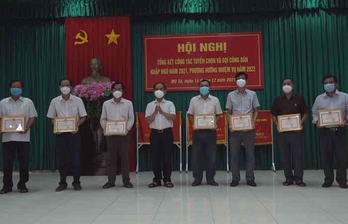  Năm 2021, Mỹ Tú đạt 100% chỉ tiêu giao nhận quân 