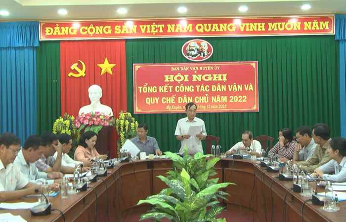 Ban Dân vận Huyện ủy Mỹ Xuyên tổng kết năm 2022