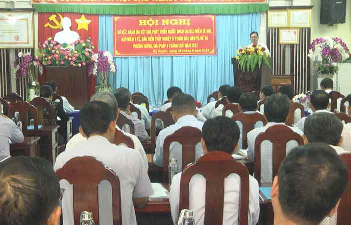 Mỹ Xuyên: Sơ kết công tác phát triển người tham gia Bảo hiểm xã hội, Bảo hiểm y tế, Bảo hiểm thất nghiệp