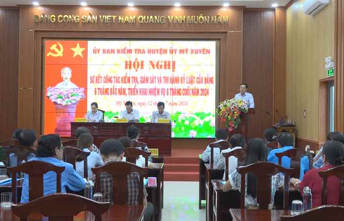 Mỹ Xuyên: Ủy ban Kiểm tra Huyện ủy sơ kết 6 tháng đầu năm 2024