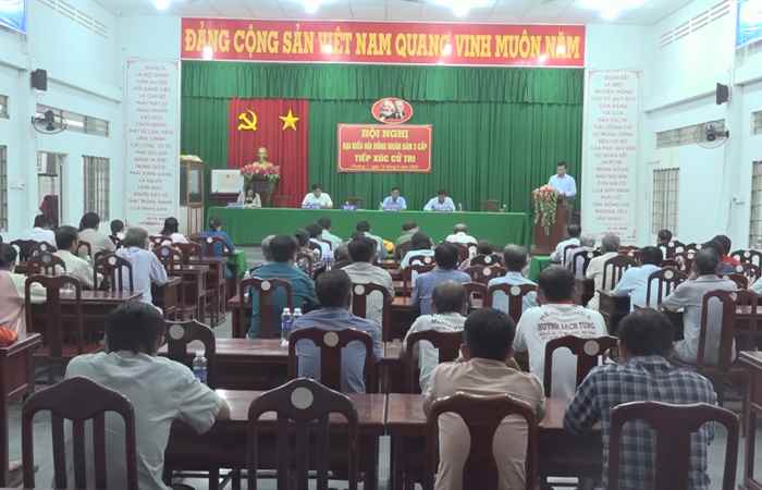 Ngã Năm: Đại biểu HĐND 3 cấp tiếp xúc cử tri phường 1