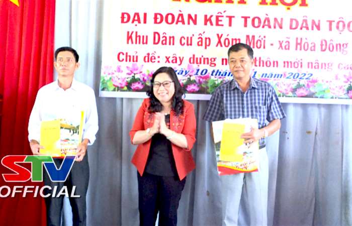 Ngày hội Đại đoàn kết toàn Dân tộc khu dân cư ấp Xóm Mới, xã Hòa Đông