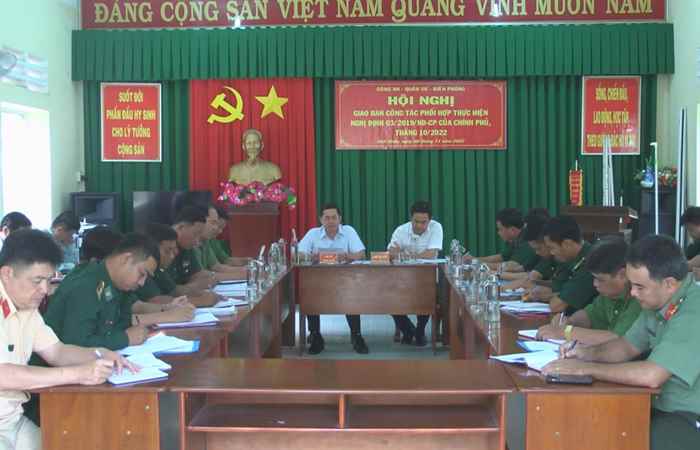 Vĩnh Châu: Họp giao ban 3 lực lượng quân sự, biên phòng, công an