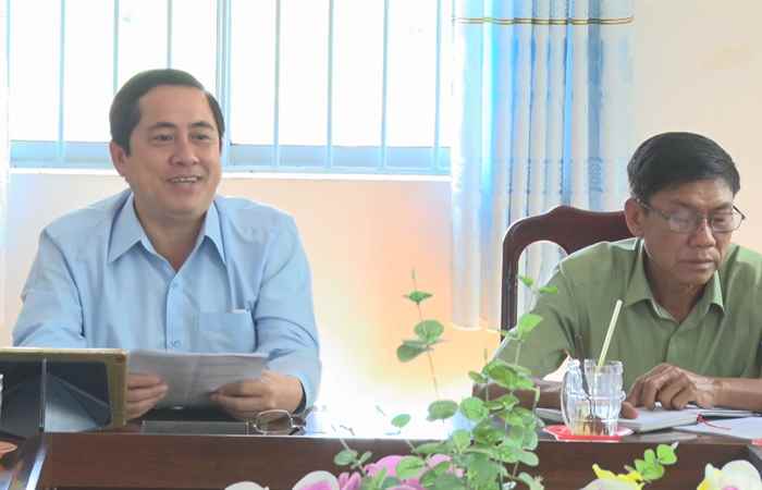 Bí thư Thị ủy Vĩnh Châu làm việc với Đảng ủy xã Vĩnh Hiệp