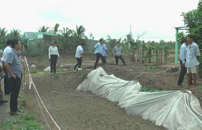 Bí thư Thị uỷ Vĩnh Châu khảo sát công tác giải phóng mặt bằng truyến đường trục phát triển kinh tế Đông Tây       