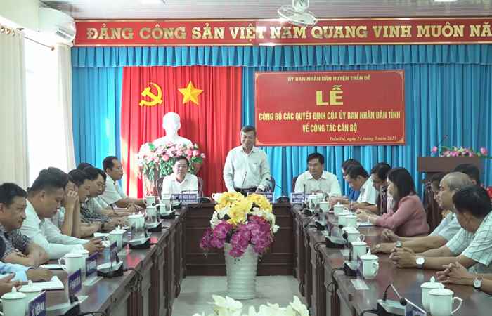 Phê chuẩn kết quả bầu Chủ tịch UBND huyện Trần Đề