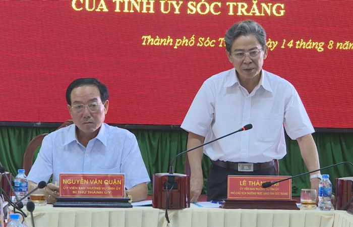 Phó chủ tịch thường trực UBND tỉnh - Lê Thành Trí cùng Đoàn giám sát việc lãnh đạo thực hiện kết luận, Nghị quyết về phát triển giao thông vận tải tại Thành Phố Sóc Trăng
