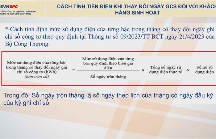 Công ty Điện lực Sóc Trăng thông tin về kết quả thực hiện Chuyển đổi lịch ghi chỉ số điện (22-12-2023)