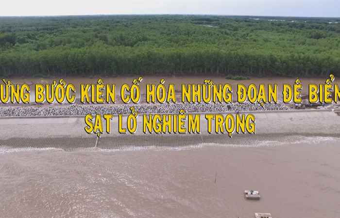 Phóng sự - Từng bước kiên cố hóa những đoạn đê biển sạt lở nghiêm trọng (08-01-2021)