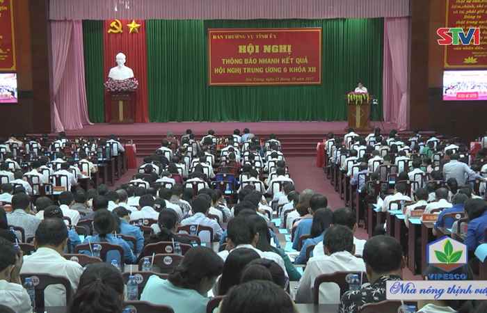 Sóc Trăng: Hội nghị trực tuyến thông báo nhanh kết quả hội nghị trung ương 6 khóa XII