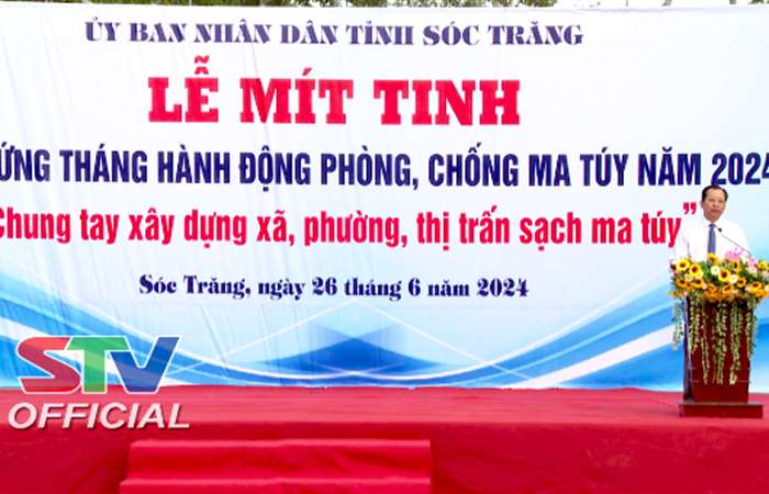 Sóc Trăng mít tinh hưởng ứng Tháng hành động phòng, chống ma túy năm 2024