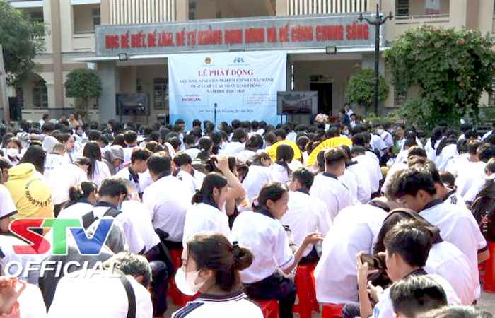 Sóc Trăng: Phát động học sinh, sinh viên nghiêm chỉnh chấp hành pháp luật về ATGT