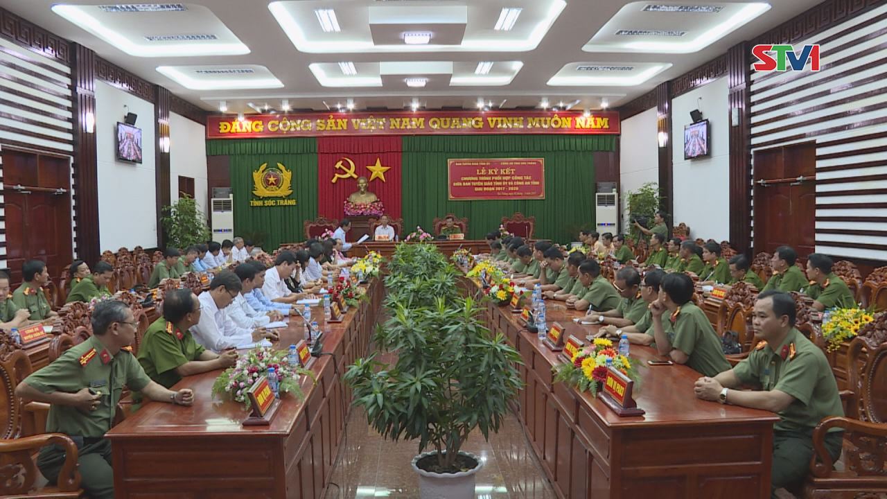 Lễ ký kết chương trình phối hợp giữa Ban Tuyên giáo Tỉnh ủy và Công an tỉnh Sóc Trăng giai đoạn 2017-2020