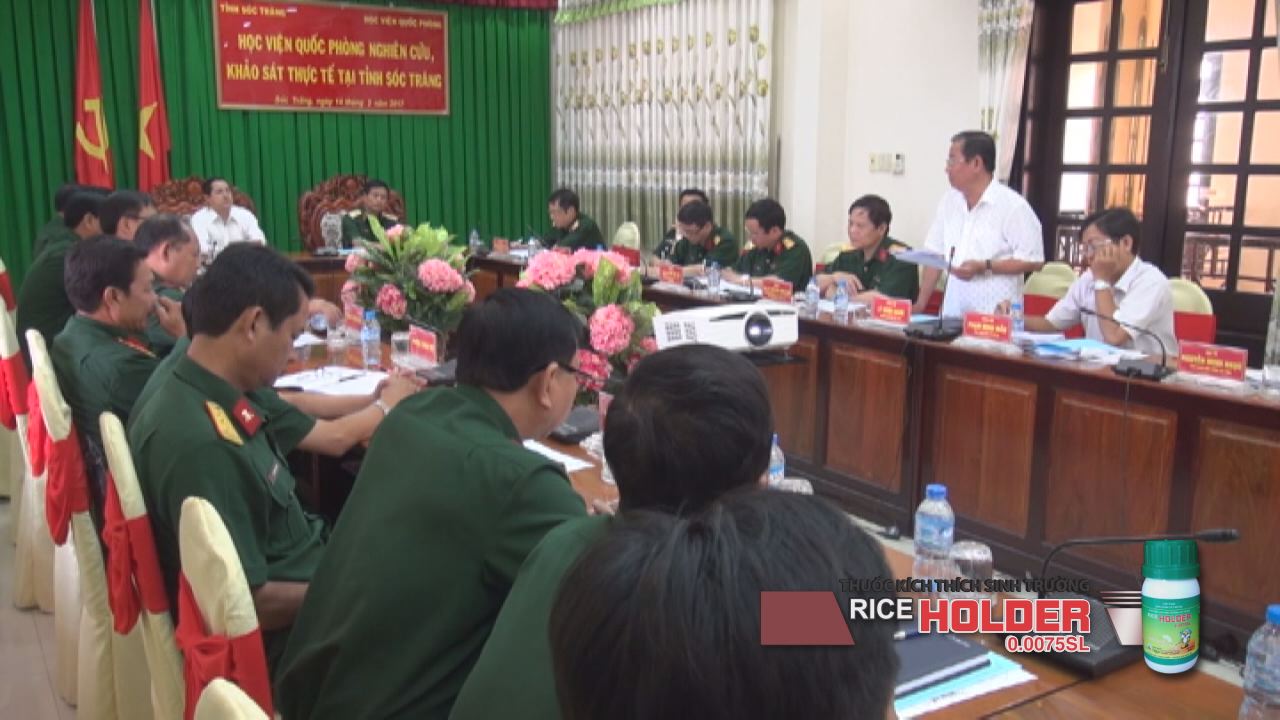 Đoàn cán bộ Học viện Quốc phòng đến làm việc tại Sóc Trăng
14-03-2017