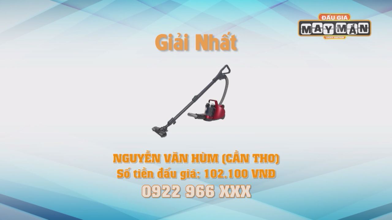 Game Show Đấu giá may mắn 18-10-2016