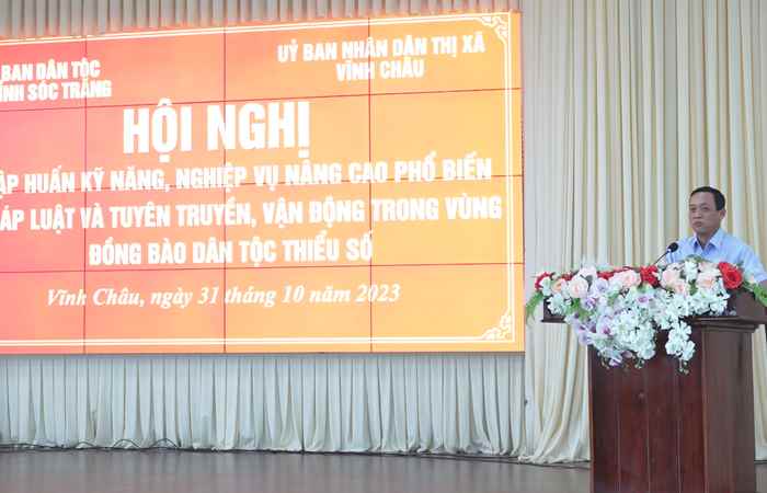 Vĩnh Châu: Tập huấn nghiệp vụ tuyên truyền phổ biến pháp luật vùng đồng bào dân tộc thiểu số            