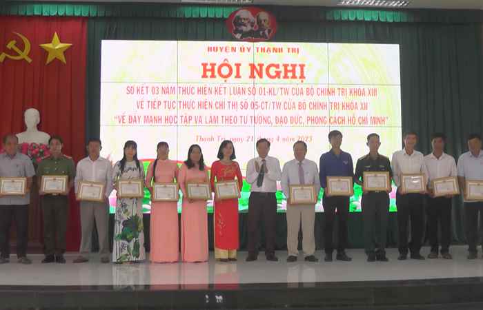 Thạnh Trị: Sơ kết 3 năm việc đẩy mạnh học tập và làm theo tư tưởng, đạo đức, phong cách Hồ Chí Minh