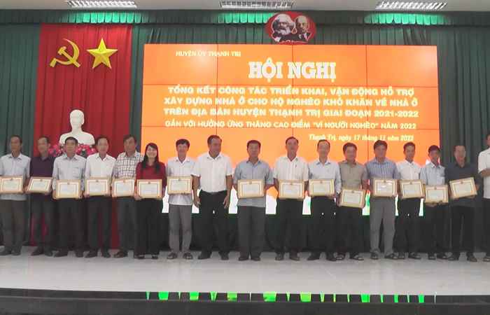 Thạnh Trị tổng kết công tác hỗ trợ xây dựng nhà ở cho hộ nghèo 