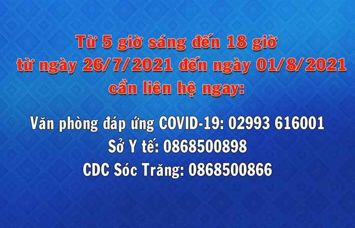 Thông báo khẩn tìm người có liên quan đến ca mắc Covid-19 tại bệnh viện Đa khoa Sóc Trăng