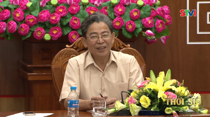 Lãnh đạo UBND tỉnh nghe báo cáo một số nội dung của dự án đầu tư hệ thống thoát nước và xử lý nước thải Thành Phố Sóc Trăng  giai đoạn 2